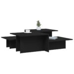 vidaXL Konferenčné stolíky 2 ks čierne spracované drevo – Obrázok 3