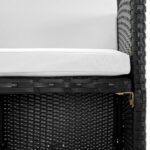 vidaXL 13-dielna vonkajšia jedálenská súprava s vankúšmi polyratan čierna – Obrázok 4