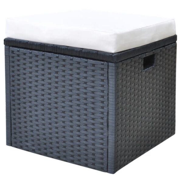 vidaXL 6-dielna záhradná sedacia súprava s vankúšmi polyratan čierna – Obrázok 7