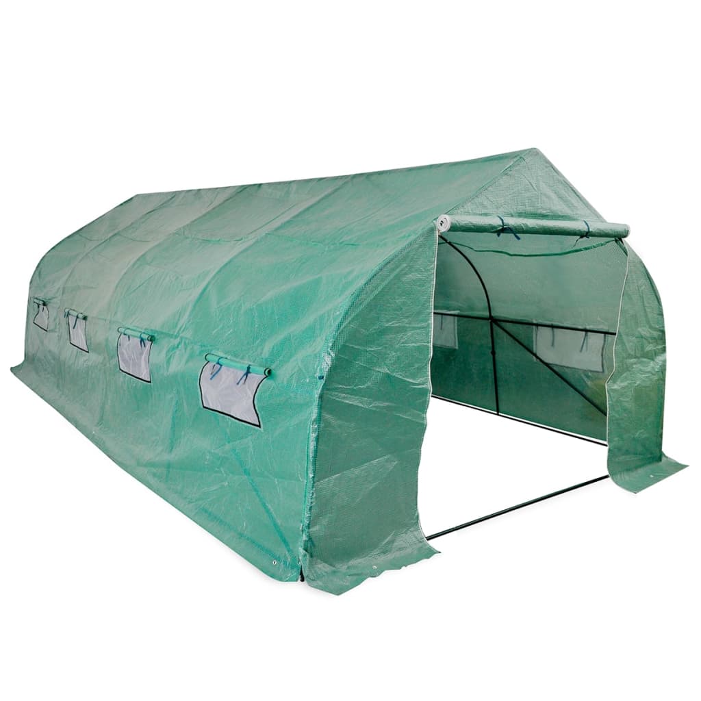 VXL8718475505013_a_en_hd_1.jpg vidaXL Prenosný priechodný tunelový fóliovník s oceľovým rámom 18 m² – Obrázok 1