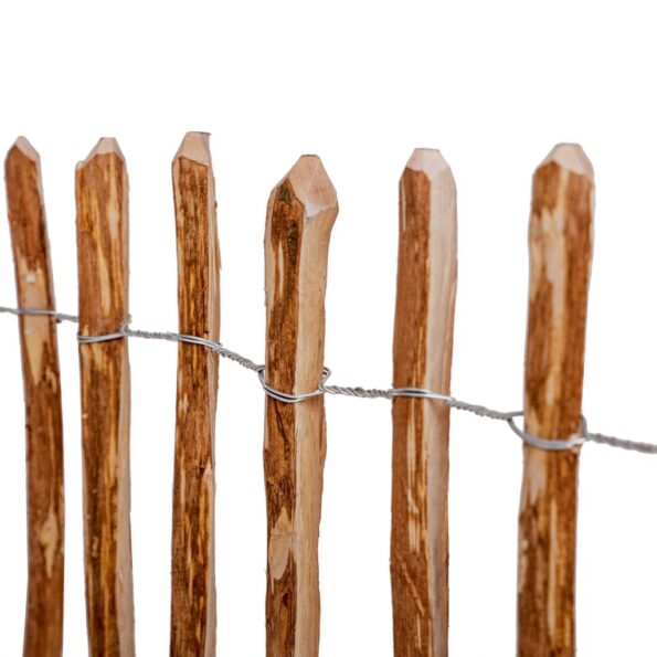 vidaXL Latkový plot, lieskové drevo 90x500 cm – Obrázok 4