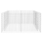 vidaXL Gabiónový vyvýšený záhon, oceľ 180x90x100 cm, strieborný – Obrázok 4