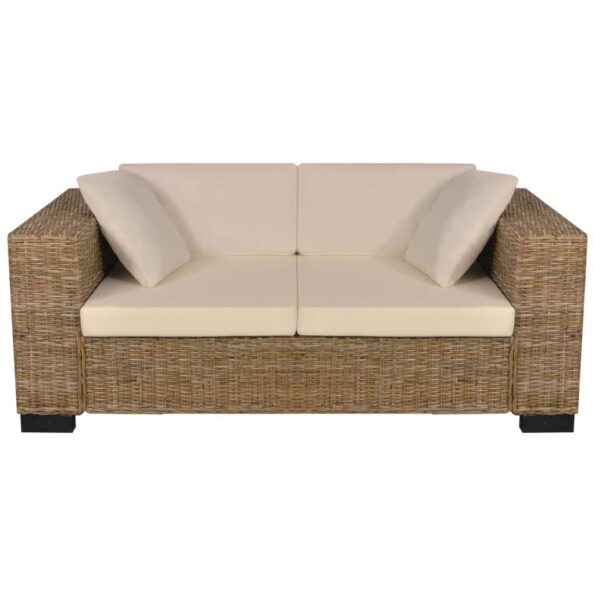 vidaXL Sedem dielna 2-miestna pohovka, súprava, pravý ratan – Obrázok 4