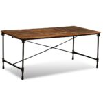 vidaXL Jedálenský stôl, recyklovaný masív 180 cm – Obrázok 5