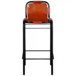 vidaXL Barové stoličky 2 ks, pravá koža – Obrázok 3