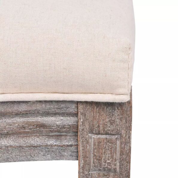 vidaXL Jedálenské stoličky 6 ks, krémové, látka – Obrázok 6