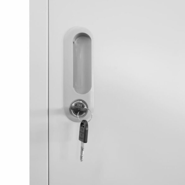 vidaXL Oceľová šatňová skrinka so 4 priehradkami, 38x45x180 cm – Obrázok 5