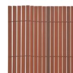 vidaXL Obojstranný záhradný plot, PVC 90x500 cm, hnedý – Obrázok 3