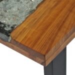 vidaXL Konzolový stolík, teakové drevo, 100x35x75 cm – Obrázok 11