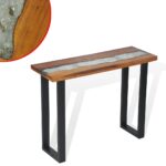 vidaXL Konzolový stolík, teakové drevo, 100x35x75 cm – Obrázok 3