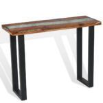 vidaXL Konzolový stolík, teakové drevo, 100x35x75 cm – Obrázok 7
