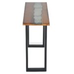 vidaXL Konzolový stolík, teakové drevo, 100x35x75 cm – Obrázok 10