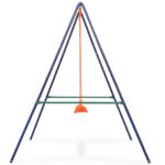 vidaXL Jednomiestna hojdačka a hojdačka pre batoľatá 2 v 1, oranžová – Obrázok 4