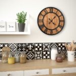 vidaXL Vintage nástenné hodiny s pohonom Quartz drevo a kov 60 cm XXL – Obrázok 2