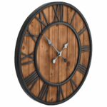 vidaXL Vintage nástenné hodiny s pohonom Quartz drevo a kov 60 cm XXL – Obrázok 3