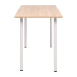 vidaXL Jedálenský stôl 120x60x73 cm, dubová a biela farba – Obrázok 3