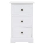 vidaXL Nočný stolík, MDF a borovicové drevo 35x32x59 cm – Obrázok 2