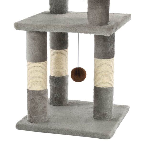 VXL8718475600077_g_en_hd_4.jpg vidaXL Škrabadlo pre mačky so sisalovými stĺpikmi 65 cm sivé – Obrázok 5
