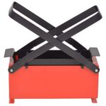 vidaXL Lis na papierové brikety, oceľ 34x14x14 cm, čierno červený – Obrázok 2