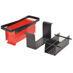 vidaXL Lis na papierové brikety, oceľ 34x14x14 cm, čierno červený – Obrázok 4