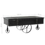 vidaXL Konferenčný stolík, MDF a jedľové drevo 110x55x43 cm – Obrázok 8