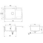 vidaXL Granitový kuchynský drez s jednou vaničkou, čierny – Obrázok 8
