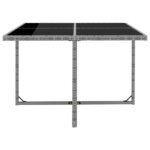 vidaXL 5-dielna vonkajšia jedálenská súprava s vankúšmi polyratan sivá – Obrázok 6