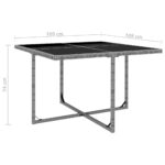 vidaXL 5-dielna vonkajšia jedálenská súprava s vankúšmi polyratan sivá – Obrázok 8