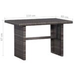 vidaXL 3-dielna bistro súprava s vankúšmi polyratanová sivá – Obrázok 7