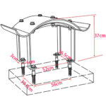 vidaXL Komínová strieška z nehrdzavejúcej ocele, strieborná – Obrázok 8
