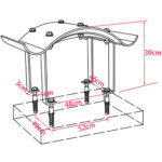 vidaXL Komínová strieška z nehrdzavejúcej ocele, 80 x 80 x 39 cm – Obrázok 8