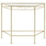 vidaXL Bočný stolík vintage štýl kovový 87x34x73 cm zlatý – Obrázok 2