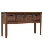 vidaXL Konzolový stolík z jedľového dreva 131x35,5x75 cm hnedý