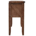 vidaXL Konzolový stolík z jedľového dreva 131x35,5x75 cm hnedý – Obrázok 3