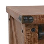 vidaXL Konzolový stolík z jedľového dreva 131x35,5x75 cm hnedý – Obrázok 6