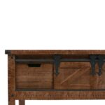 vidaXL Konzolový stolík z jedľového dreva 131x35,5x75 cm hnedý – Obrázok 7