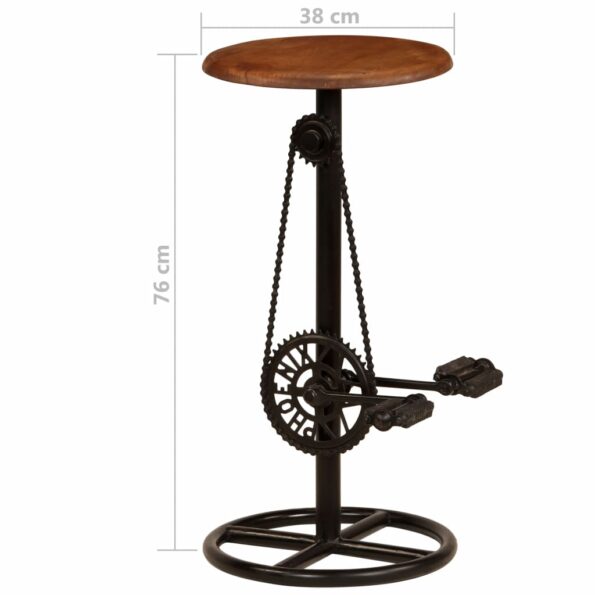 vidaXL Barové stoličky 2 ks, mangový masív – Obrázok 12