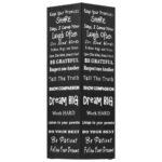 vidaXL Stojan na dáždniky s textom oceľový čierny – Obrázok 2