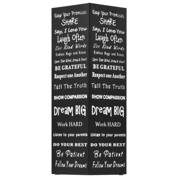 vidaXL Stojan na dáždniky s textom oceľový čierny – Obrázok 2