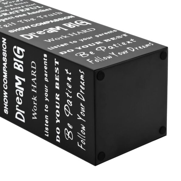 vidaXL Stojan na dáždniky s textom oceľový čierny – Obrázok 4