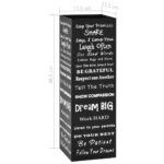 vidaXL Stojan na dáždniky s textom oceľový čierny – Obrázok 6