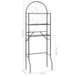 vidaXL Regál nad WC, čierny 60x33x174 cm – Obrázok 7