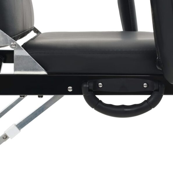 vidaXL Prenosné kozmetické kreslo, umelá koža 185x78x76 cm čierne – Obrázok 5