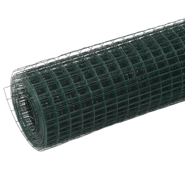 vidaXL Drôtené pletivo, oceľ potiahnutá PVC 25x0,5 m, zelené – Obrázok 2