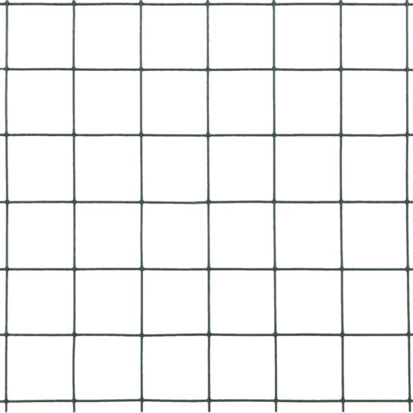 vidaXL Drôtené pletivo, oceľ potiahnutá PVC 25x0,5 m, zelené – Obrázok 4
