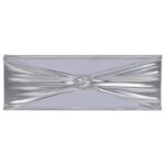 vidaXL Elastické stuhy na stoličku a diamantová spona 25 ks strieborné – Obrázok 3