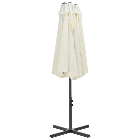 vidaXL Vonkajší slnečník s hliníkovou tyčou 460x270cm piesková farba – Obrázok 6