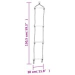 vidaXL Sedadlo hojdačky s lanovým rebríkom modré 37x15 cm PE – Obrázok 10