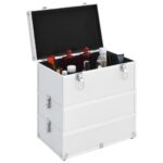 vidaXL Kufrík na make-up strieborný 37x24x40 cm hliníkový – Obrázok 2
