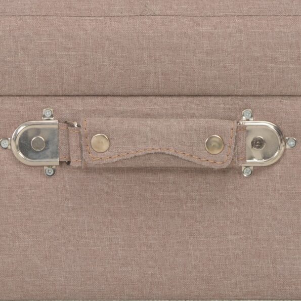 vidaXL Úložná stolička 40 cm hnedá látková – Obrázok 2